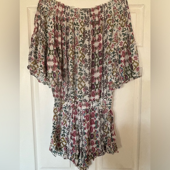 NWT MSRP $84 RAGA Sydney Pom-pom Romper In Floral Print - Size Large - Picture 8 of 8